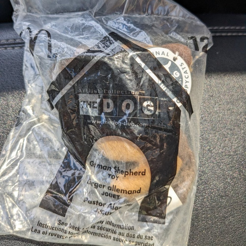 2003-2004 the dog, German shepherd McDonald's happy meal toy.